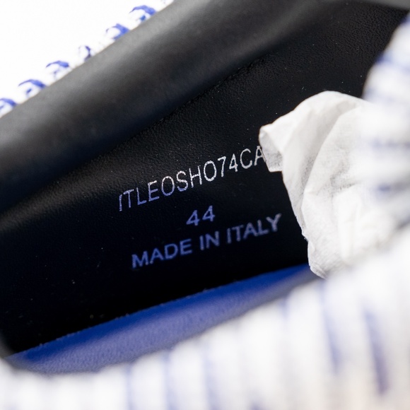 size 44eu 11us Burberry Creeper Mid Lace-Up Boots Platform Blue White Check - Picture 11 of 16